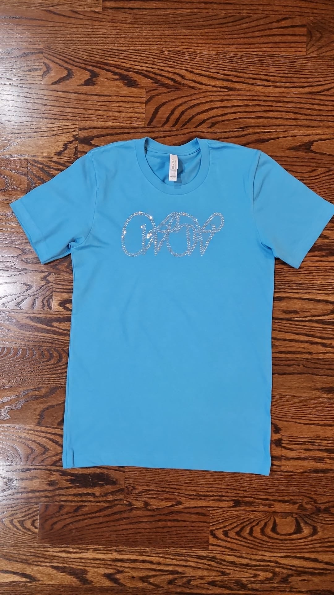 Clear Crystal WOW logo - Aqua Shirt