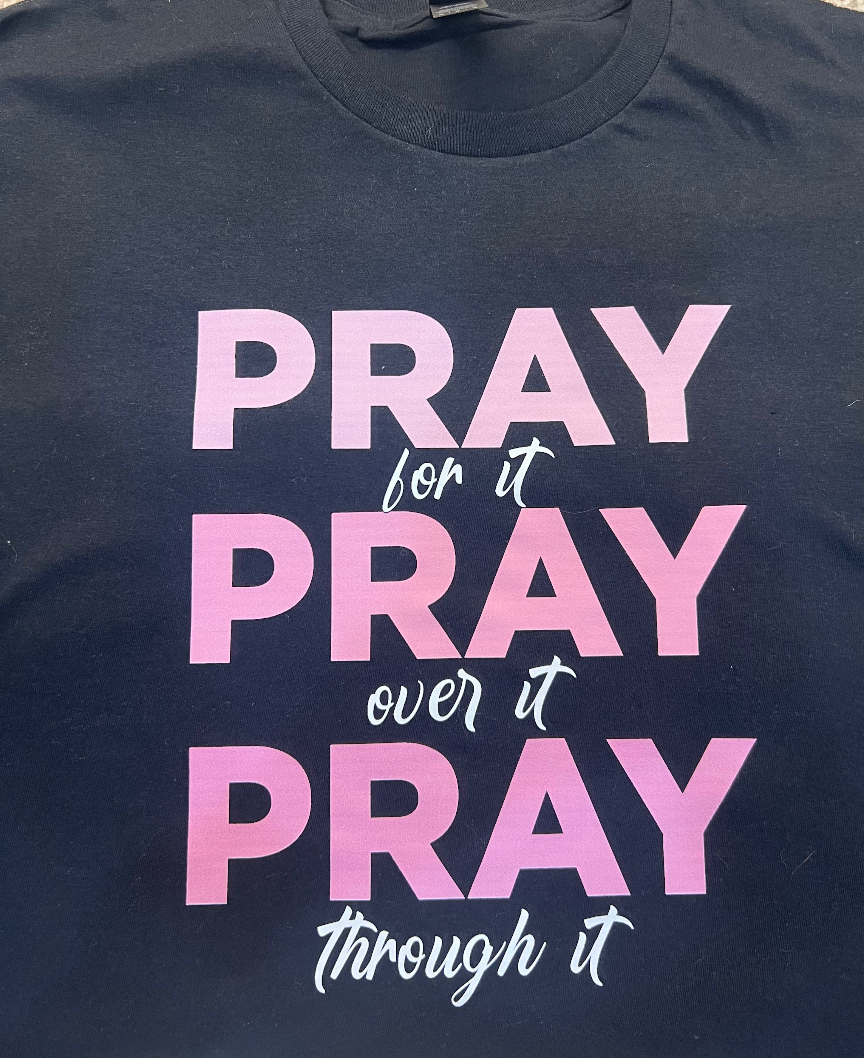 Pink PRAY - Black Shirt