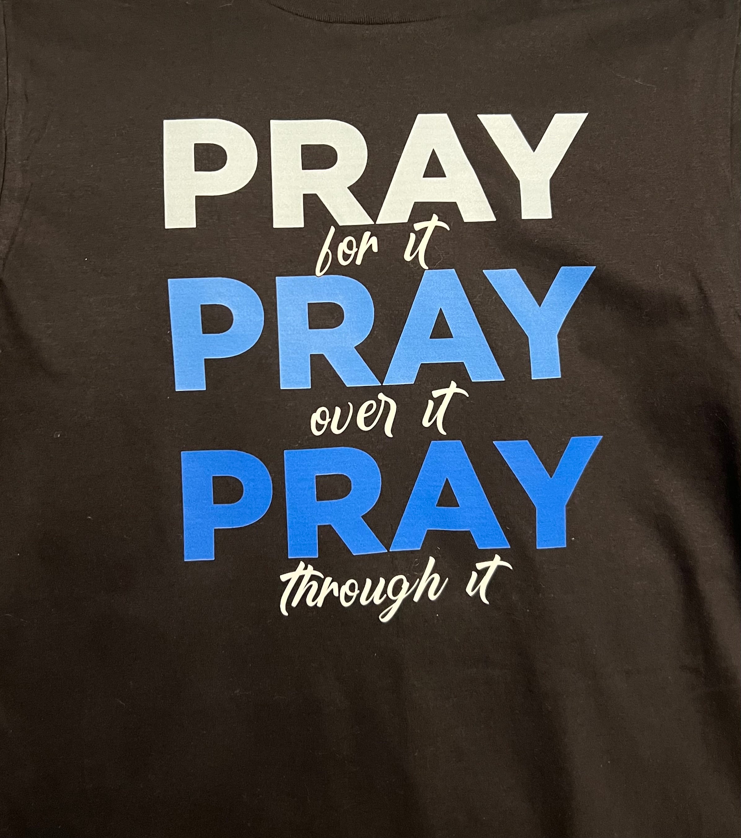 Blue PRAY - Black Shirt