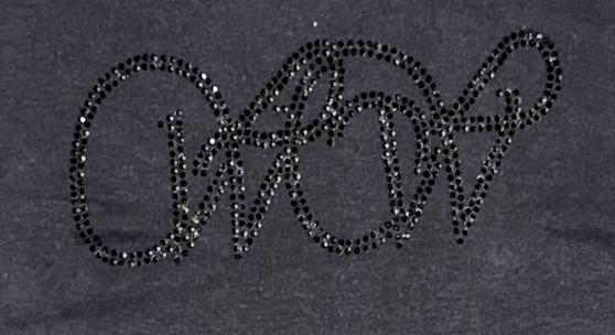 Black short sleeve - Signature WOW logo - black crystals