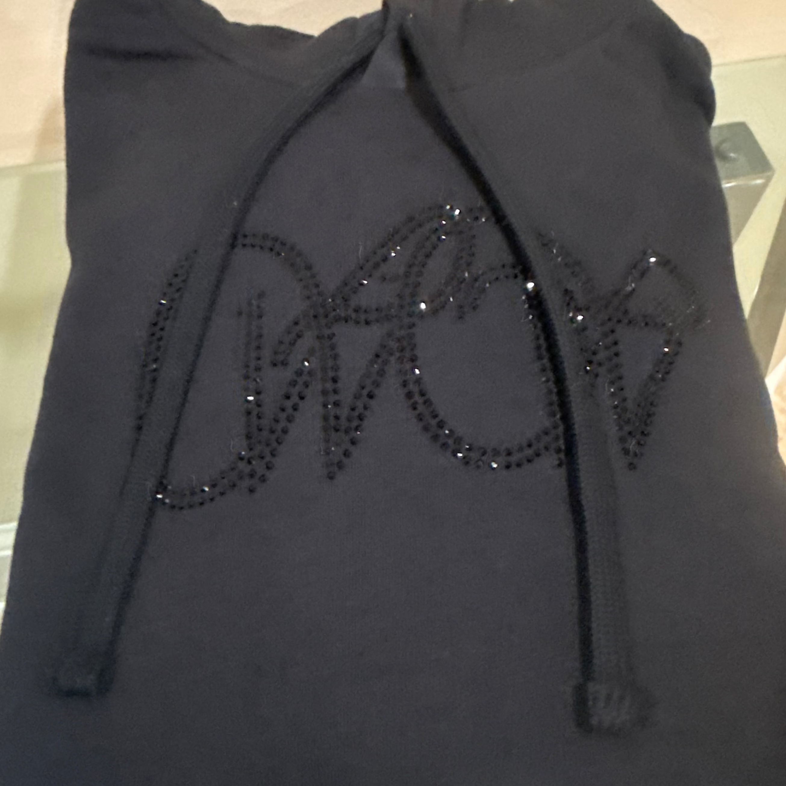 Black Hoodie - Signature WOW Logo - Black Cystals