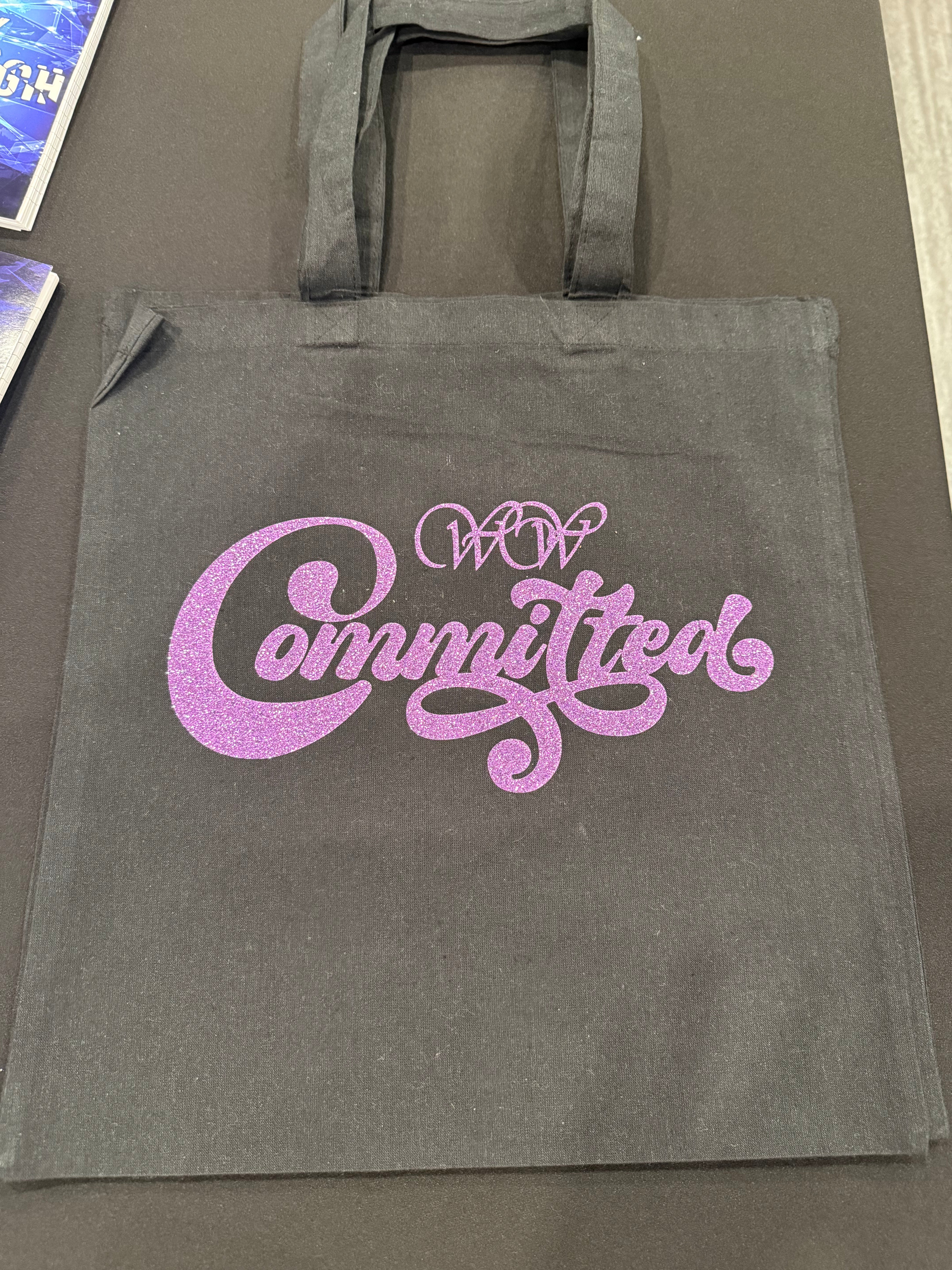 Purple Glitter - WOW Committed Tote
